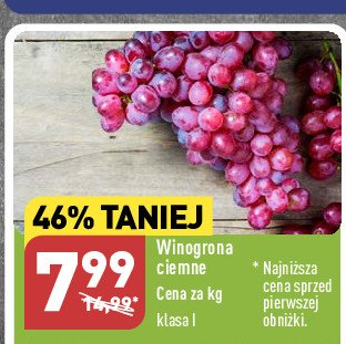 Winogrona ciemne promocja w Aldi
