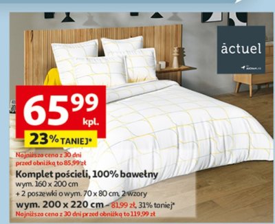 Komplet pościeli 100% bawełny promocja w Auchan