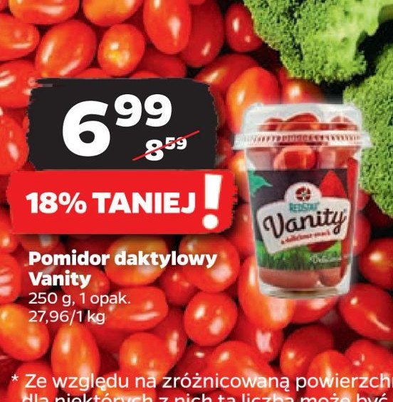 Pomidory daktylowe vanity promocja w Netto