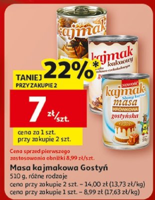 Masa kajmakowa Gostyń różne rodzaje promocja w Auchan