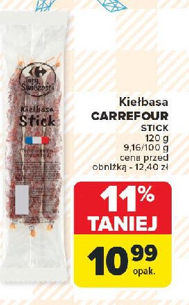 Kiełbasa stick Carrefour targ świeżości promocja