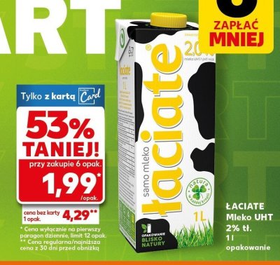 Mleko UHT 2% promocja w Kaufland