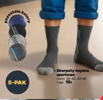 Skarpety męskie sportowe 5-pak promocja w Netto