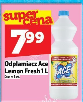 Odplamiacz Ace Lemon Fresh 1L promocja w TOPAZ