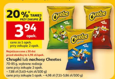 Chrupki lub nachosy Cheetos 70-85 g wybrane rodzaje promocja w Auchan