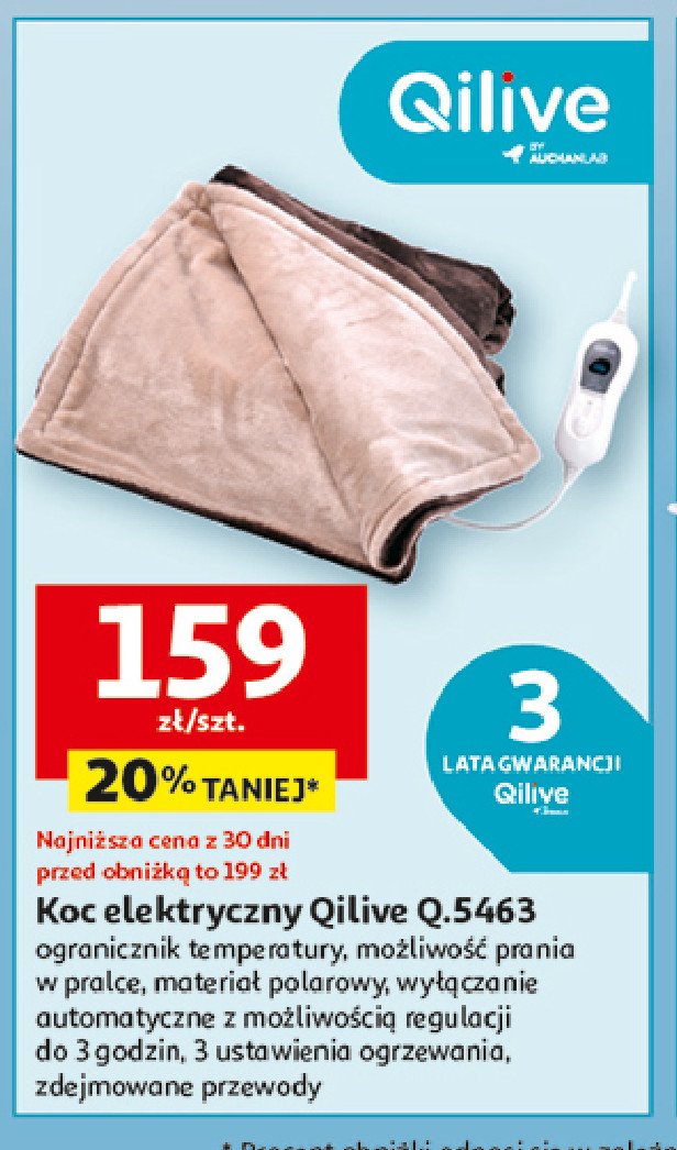 Koc elektryczny q.5463 Qilive promocja w Auchan