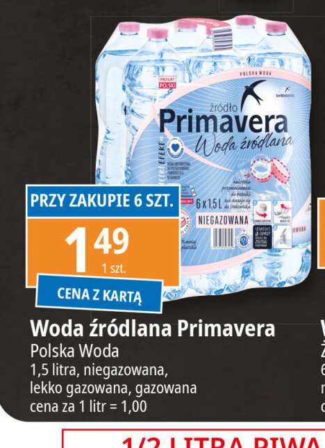 Woda gazowana Primavera promocja