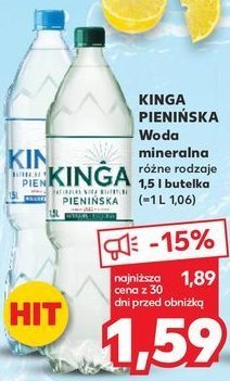Woda gazowana Kinga pienińska promocja