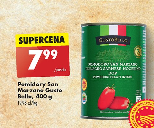 Pomidory san marzano Gustobello promocja
