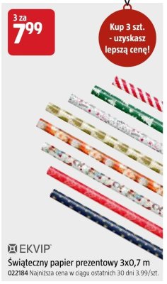 Świąteczny papier prezentowy 3x0,7 m promocja w Jula