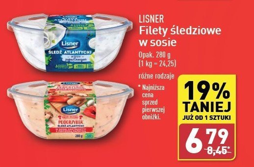 Filety śledziowe w sosie grzybowym z pieczoną papryką i podgrzybkami Lisner smak sezonu promocja