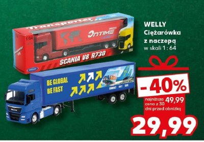 Ciężarówka z naczepą w skali 1:64 promocja w Kaufland