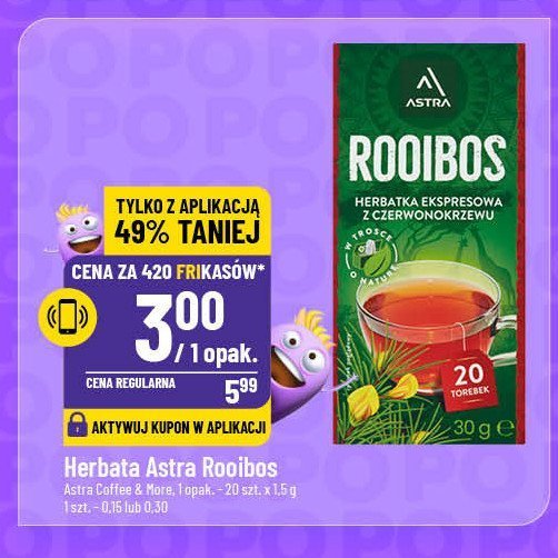 Herbata Astra rooibos Astra tea promocja