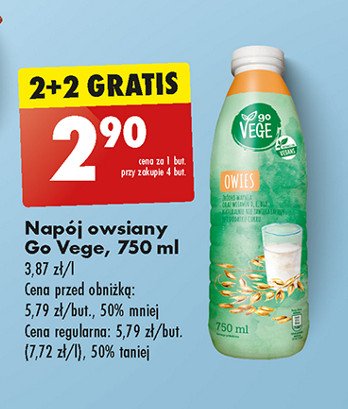 Napój owsiany Govege promocja w Biedronka