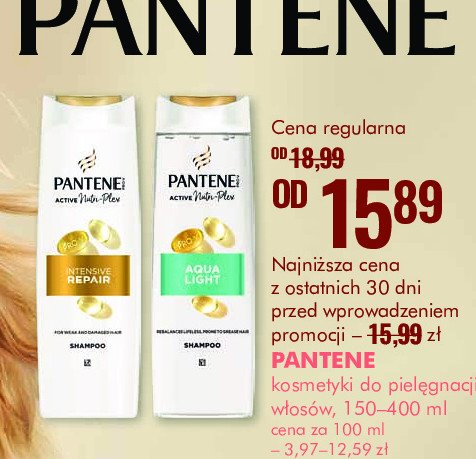 Szampon do włosów lekkie i mocne Pantene pro-v aqua light promocja