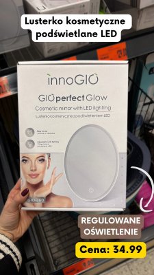 Lusterko kosmetyczne podświetlane LED GLOperfect Glow  promocja w Kaufland