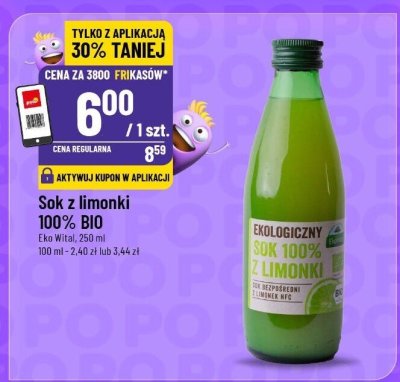 Sok z limonki 100% BIO  promocja w POLOmarket