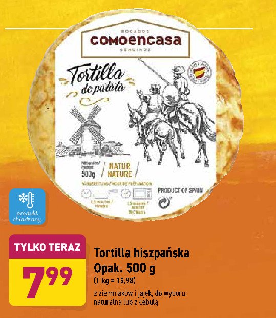 Tortilla hiszpańska z cebulką Comoencasa promocja