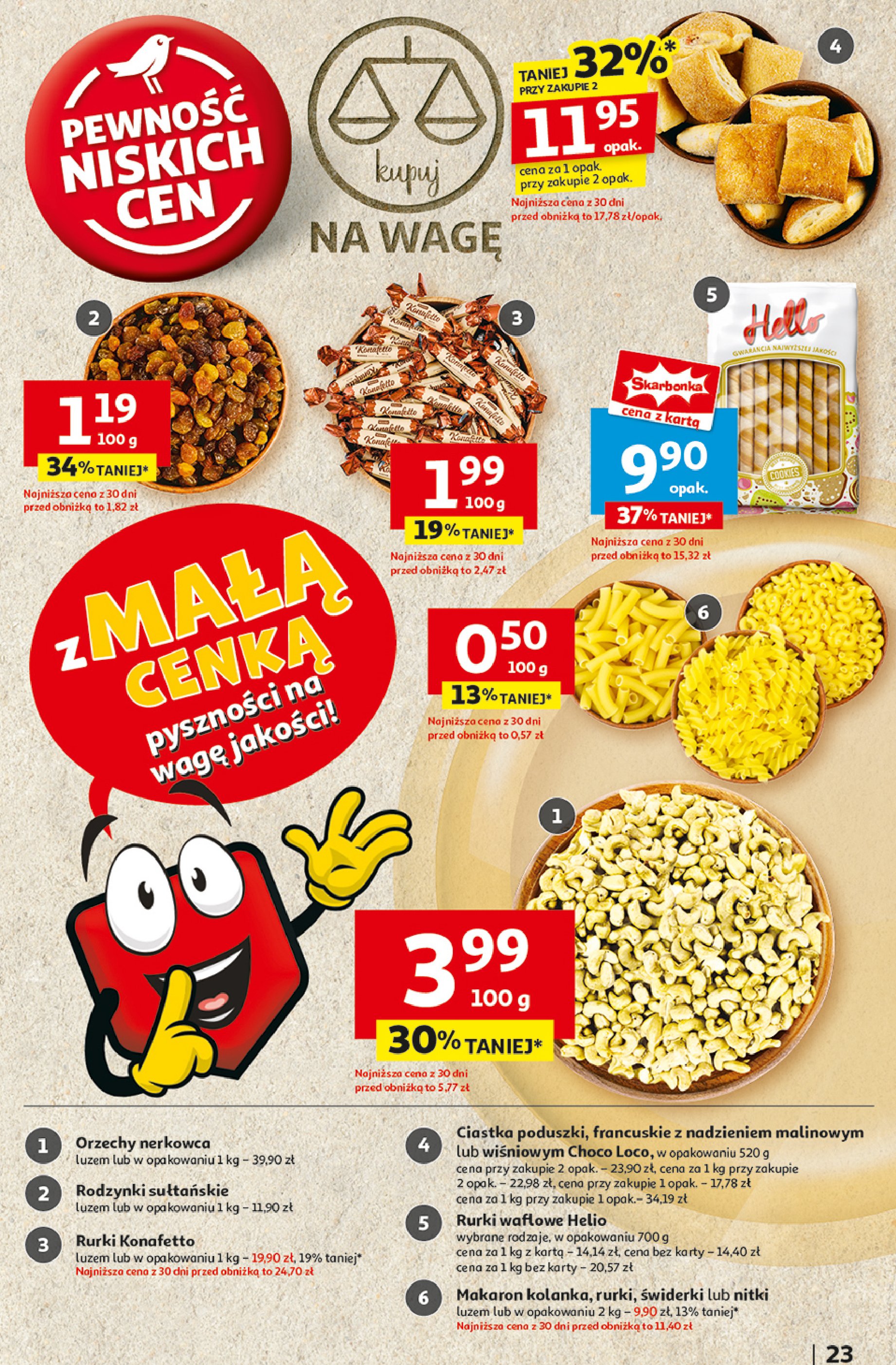 Rurki nadziewane mleczne Konafetto promocja w Auchan