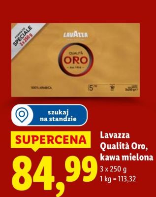 Kawa mielona Lavazza Qualità Oro promocja w Lidl
