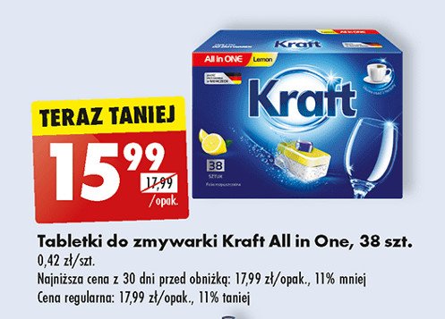 Tabletki do zmywarek lemon Kraft all in one promocja