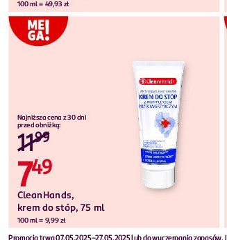 Krem do stóp z kompleksem antygrzybicznym Cleanhands promocja