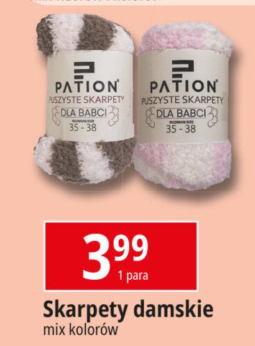 Skarpety dla babci PATION promocja w Leclerc