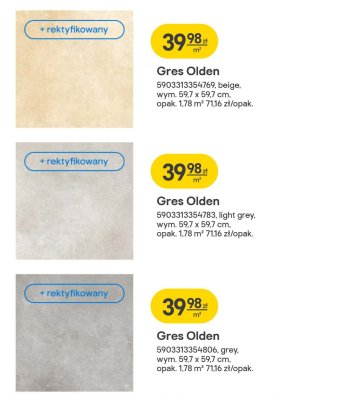 Gres Olden grey promocja w Castorama