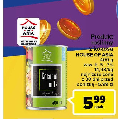 Mleczko kokosowe 5-7% House of asia promocja