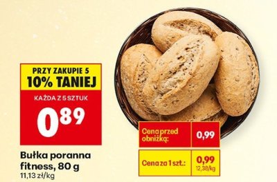 Bułka poranna fitness, 80 g promocja w Biedronka
