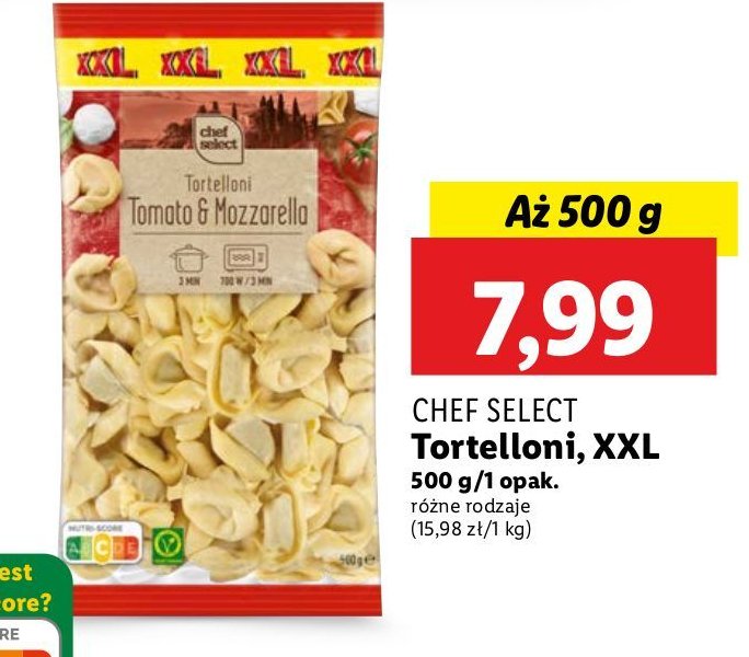 Tortelloni tomato & mozzarella Chef select promocja w Lidl