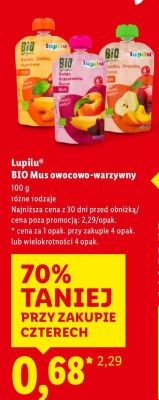 Mus owocowo-warzywny Lupilu BIO promocja w Lidl