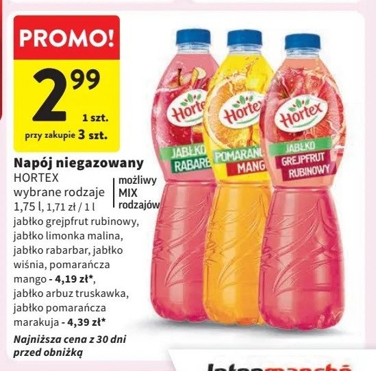 Napój pomarańcza-jabłko-marakuja Hortex promocja