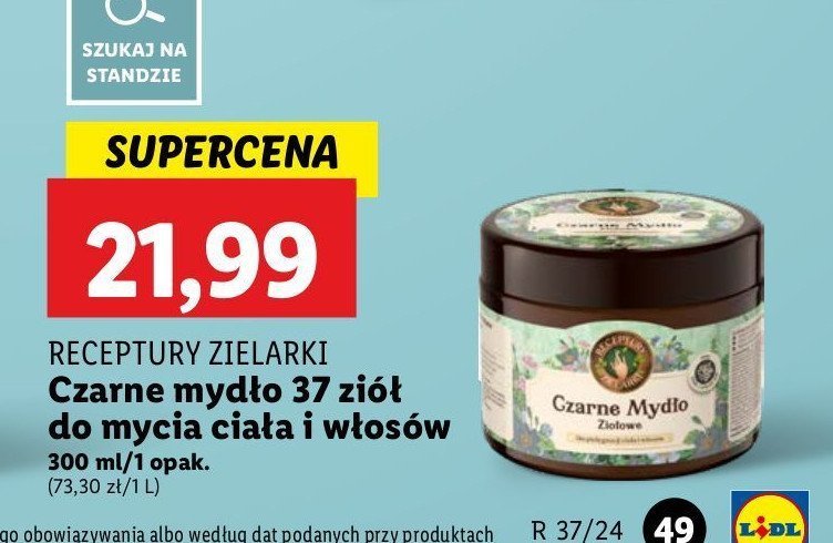 Ziołowe czarne mydło Receptury zielarki promocja