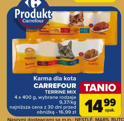 Karma dla kota CARREFOUR COMPANINO promocja