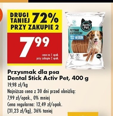Przysmak dentystyczny dla psa medium Activ pet promocja