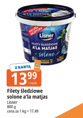 Filety śledziowe solone a'la matjas Lisner promocja w Leclerc