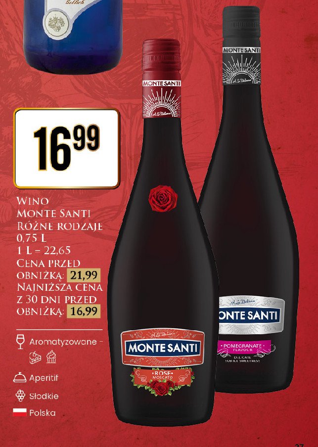 Wino Monte santi rose moscato promocja