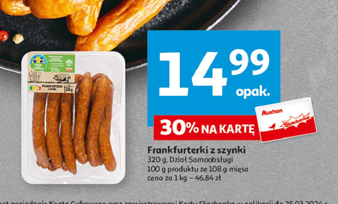 Frankfurterki Auchan pewni dobrego promocja
