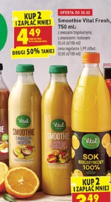 Smoothie z owocami tropikalnymi Vital fresh promocja