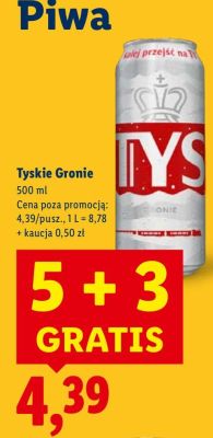 Piwo Tyskie Gronie promocja w Lidl