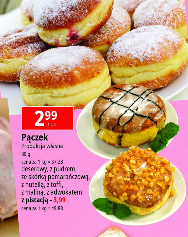 Pączek z nadzieniem malinowym promocja