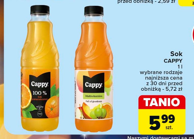 Sok multiwitamina Cappy promocja