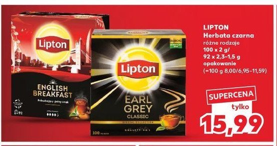 Herbata earl grey Lipton special collection promocja