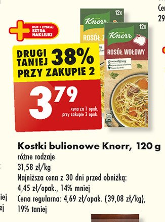 Rosół wołowy w kostkach Knorr promocja