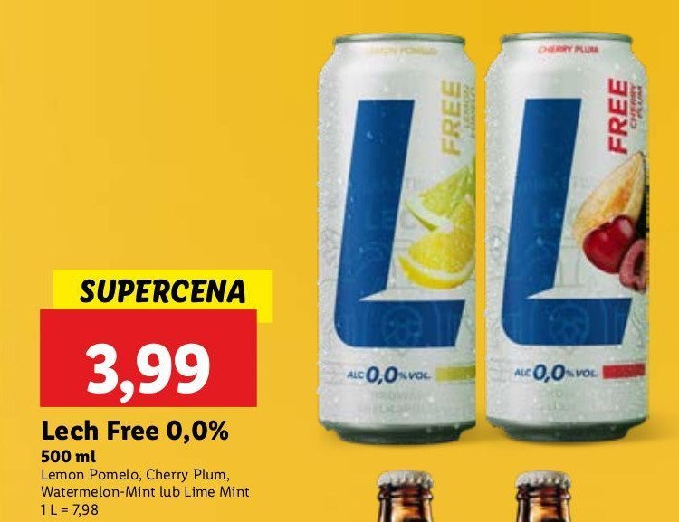 Piwo Lech free arbuz z miętą promocja w Lidl
