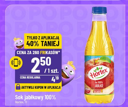 Sok jabłkowy Hortex promocja w POLOmarket