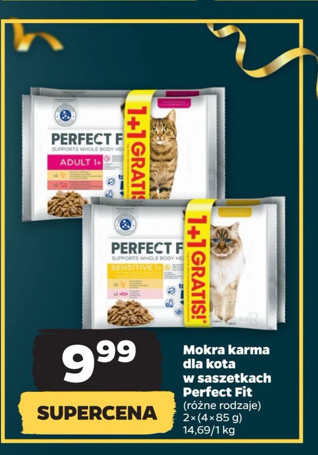 Karma dla kota adult 1+ Perfect fit promocja w Netto