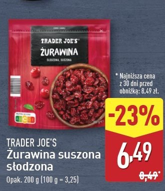 Żurawina suszona Trader joe's promocja