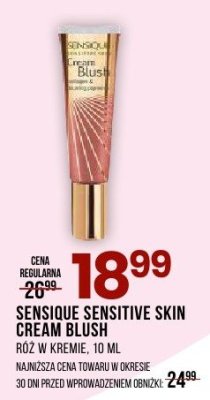 Róż w kremie SENSIQUE Sensitive Skin Cream Blush promocja w Drogerie Natura
